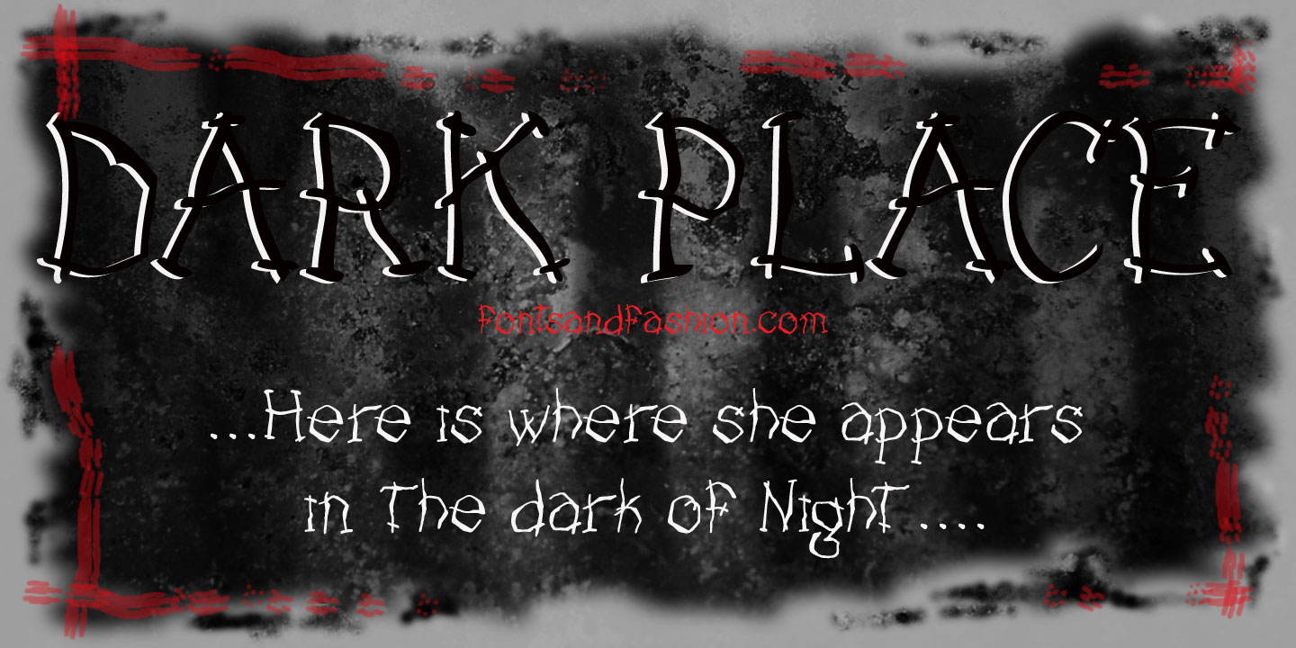 DARK PLACE_DEMO font